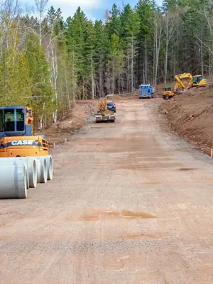 Subdivision job site under construction.