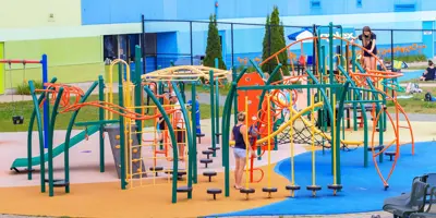 Playground structures and areas